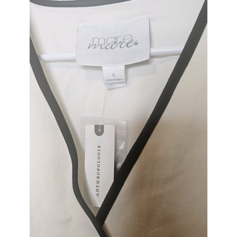 Mare Mare X Anthropologie Sleeveless Midi Dress Size Small Ivory Minimalist - Picture 4 of 10